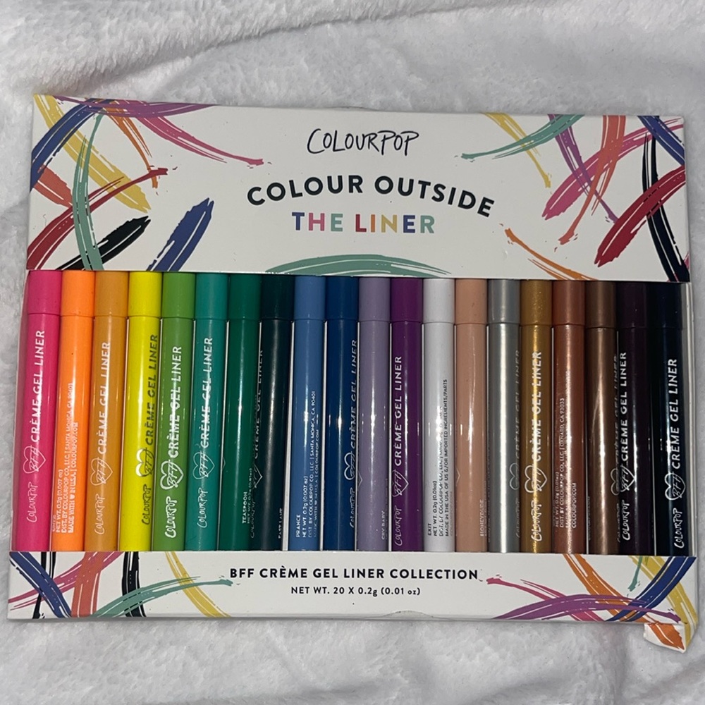 20 créme gel liner collection 😍🩷🧡💛💚💙🖤